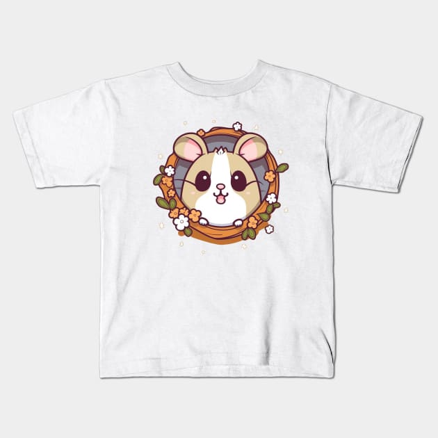 Cute Kawaii Hamster Kids T-Shirt by Kawaii Cuties